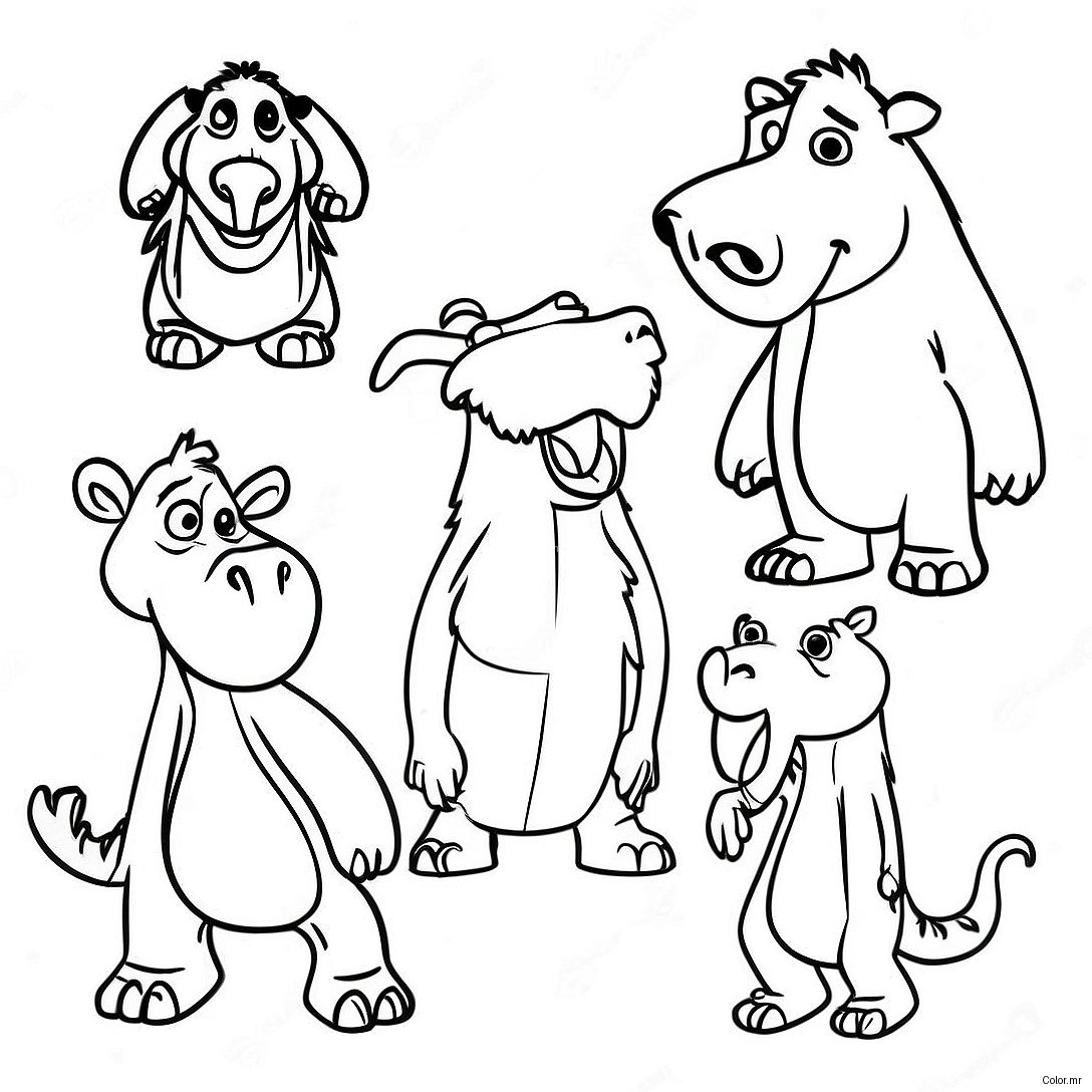 Ice Age 3 Movie Characters Coloring Page 64750 53531