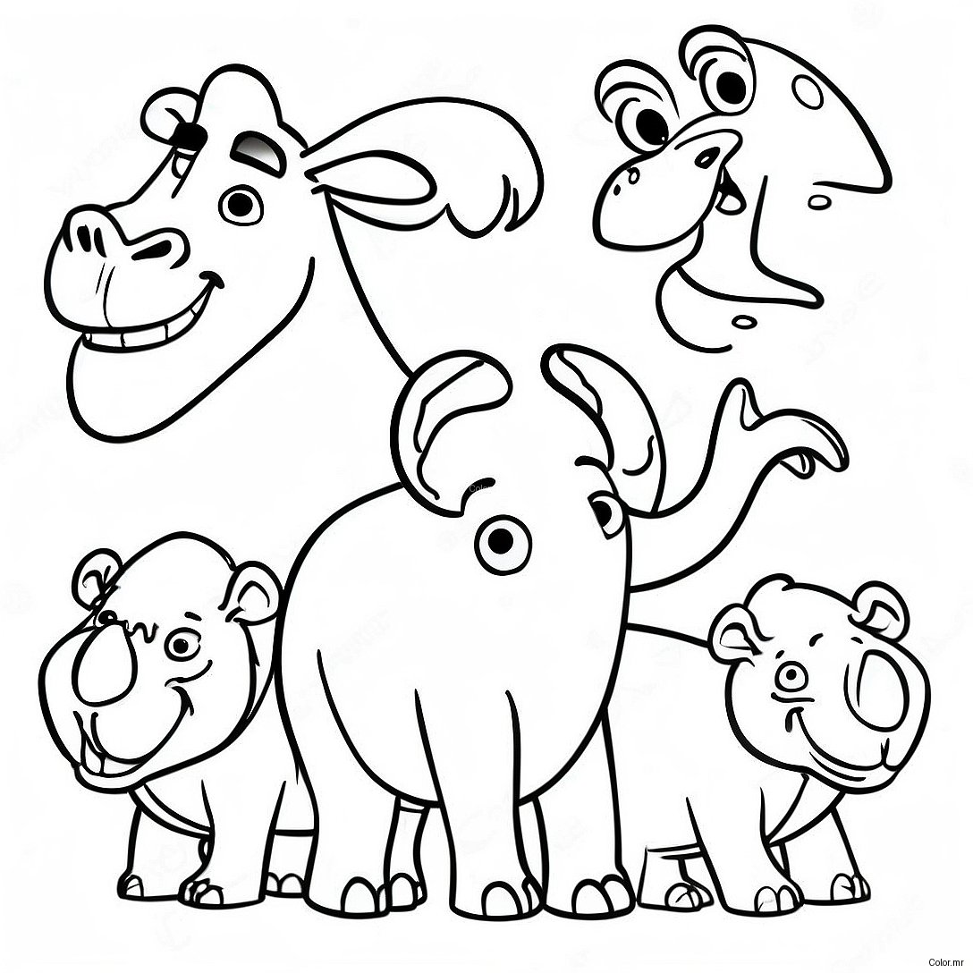 Ice Age 3 Movie Characters Coloring Page 64750 53532