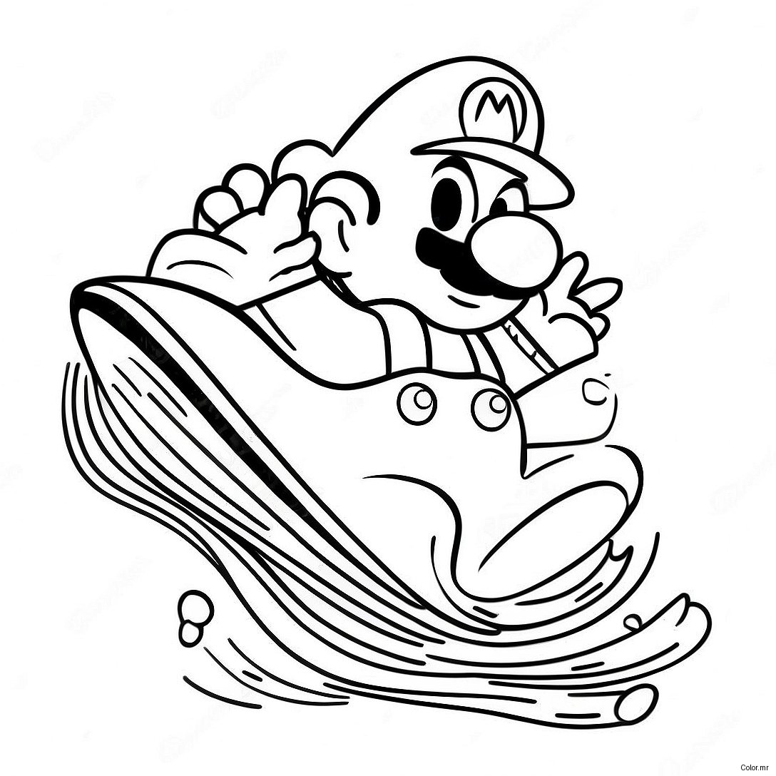 Ice Mario Sliding On Ice Coloring Page 56992 47360