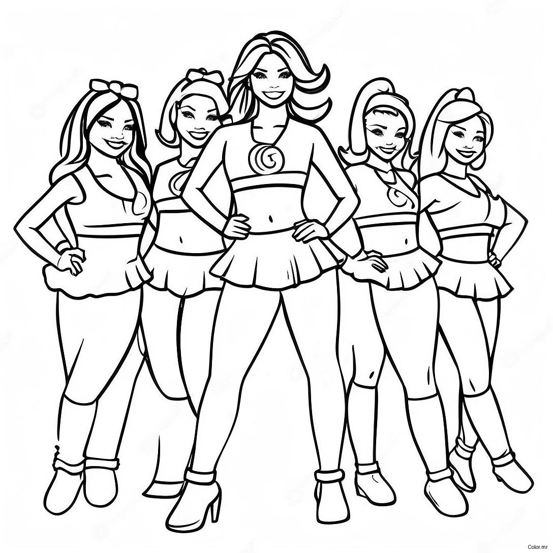 Indianapolis Colts Cheerleaders Coloring Page 29067 26270