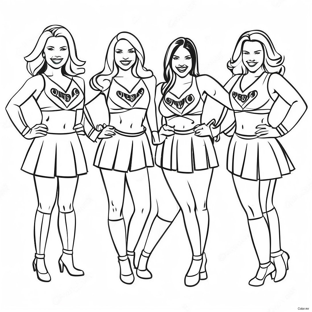Indianapolis Colts Cheerleaders Coloring Page 29067 26271