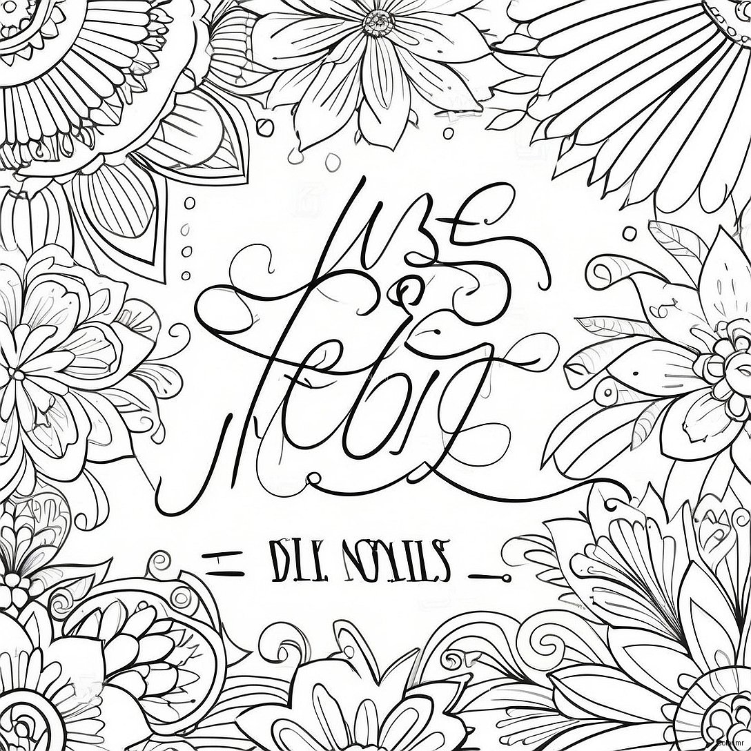 Inspirational Calligraphy Bible Verse Coloring Page 45654 37918