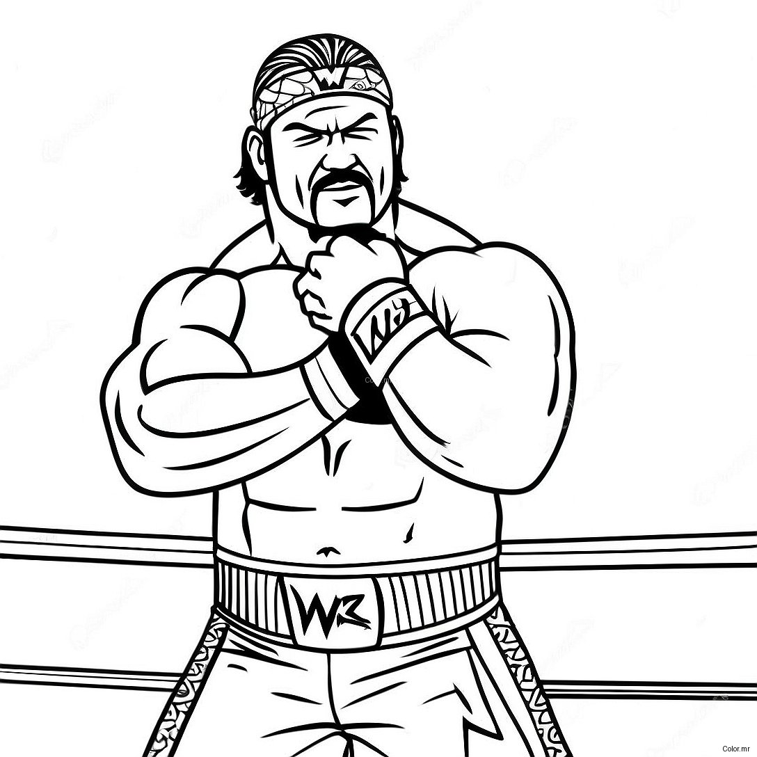 Intense Wwe Wrestler Showdown Coloring Page 1262 1011