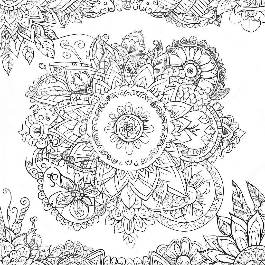 Intricate Johanna Basford Calendar 2017 Coloring Page 48915 40632