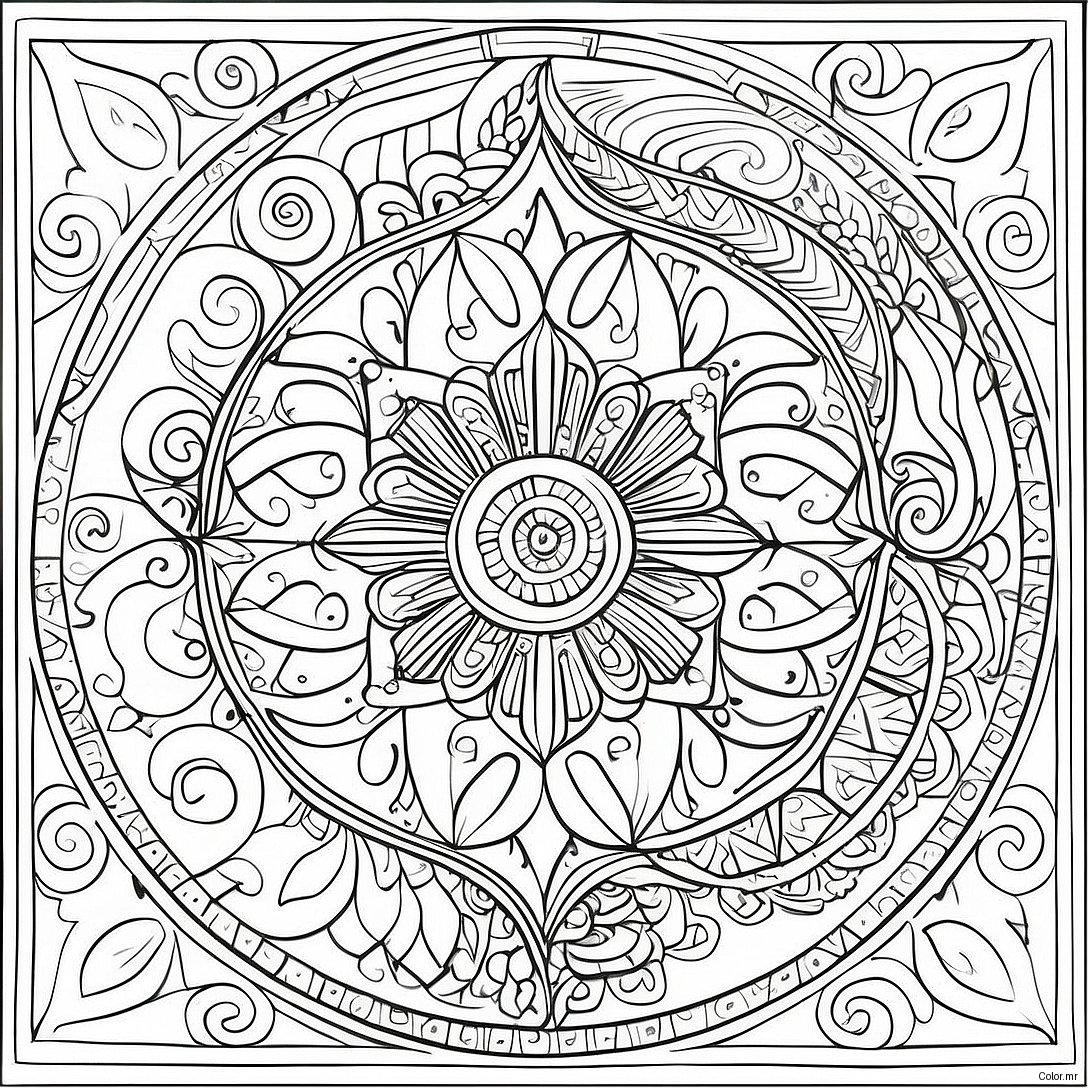 Intricate Sacred Geometry Patterns Coloring Page 39748 32977