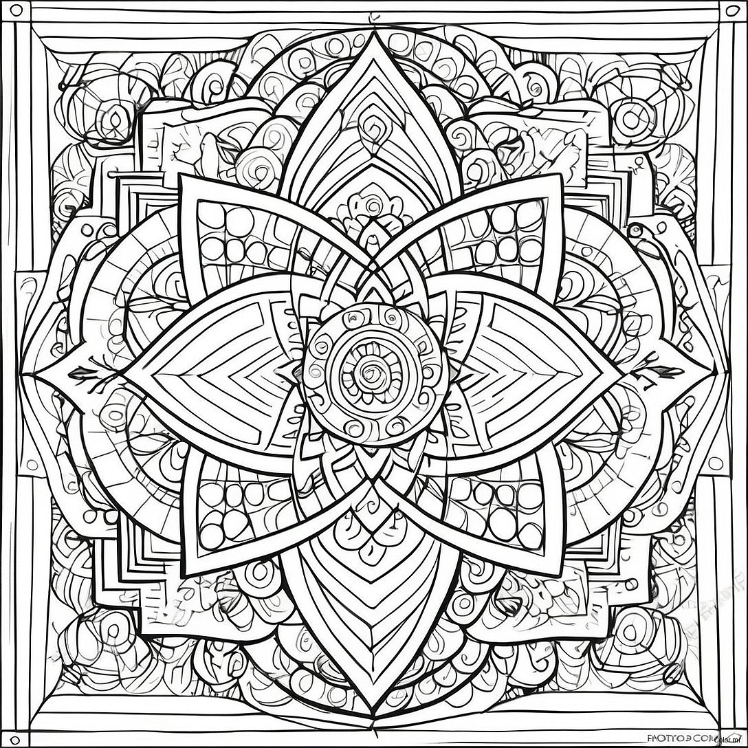 Intricate Sacred Geometry Patterns Coloring Page 39748 32979
