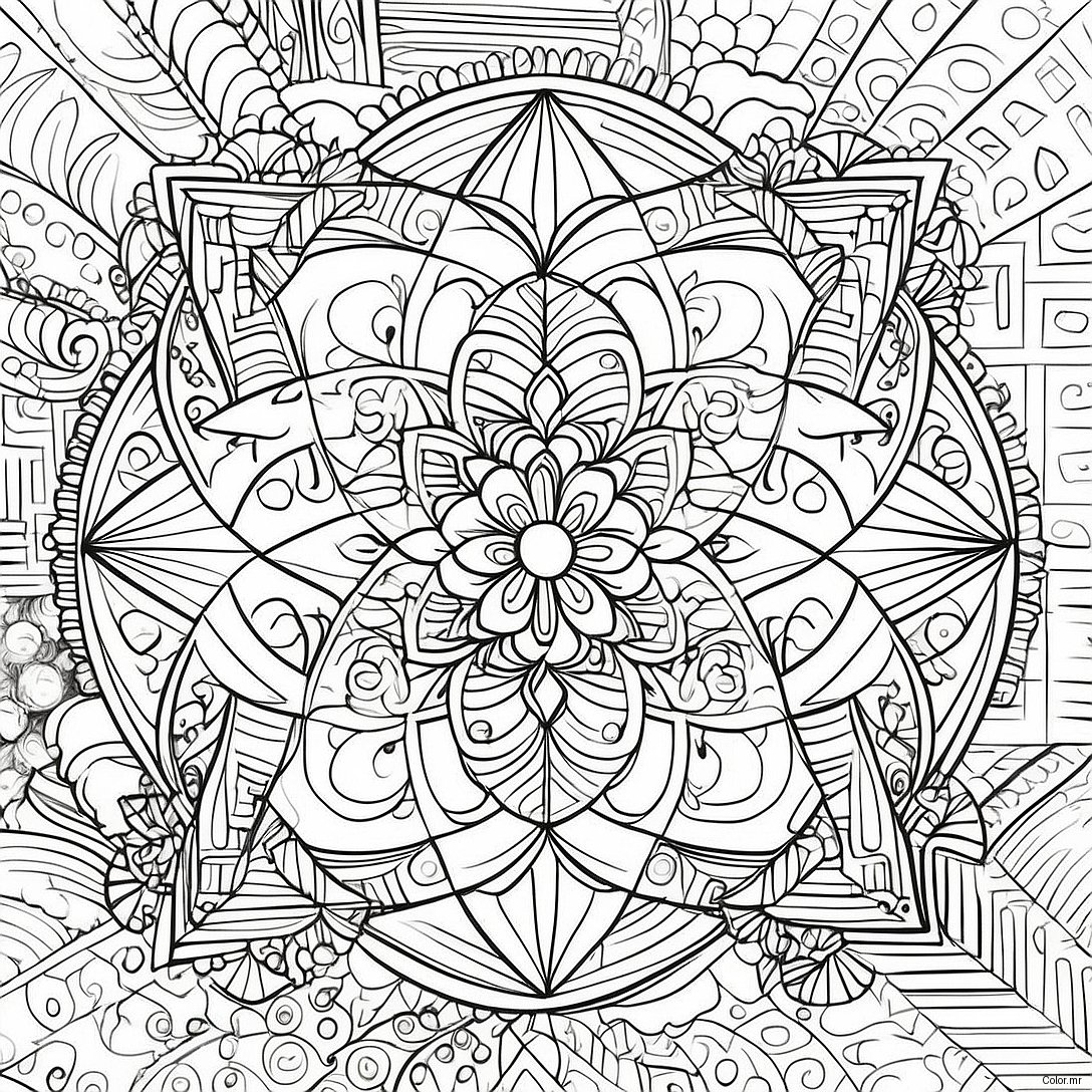 Intricate Sacred Geometry Patterns Coloring Page 39748 32980