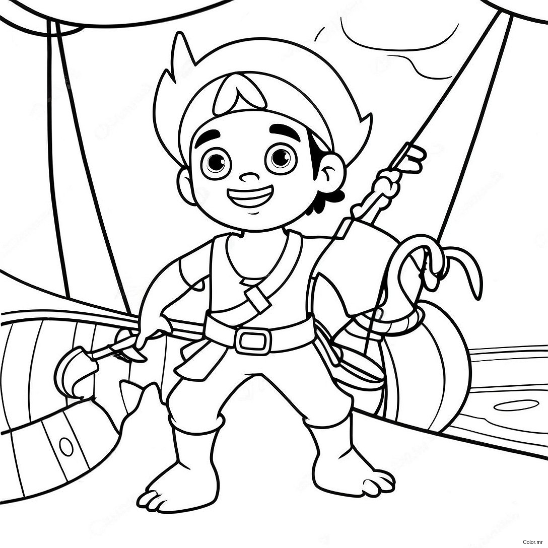 Jake And The Neverland Pirates Adventure Coloring Page 29818 26863