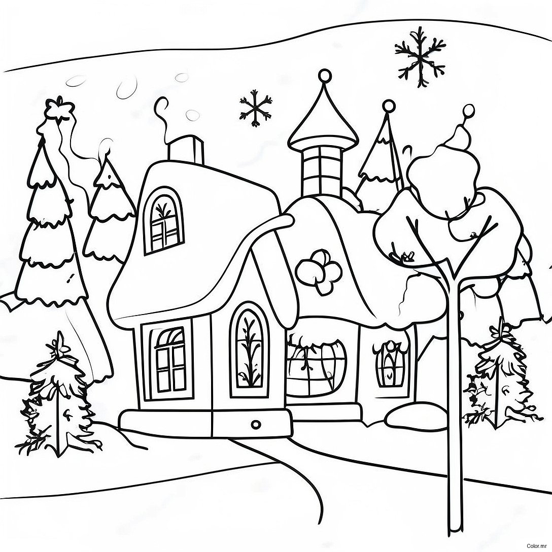 January Winter Wonderland Coloring Page 17584 14759