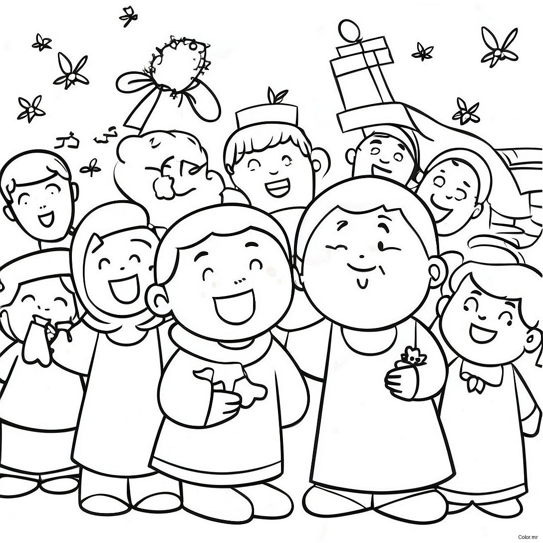 Joyful Catholic Schools Celebration Coloring Page 44603 37081