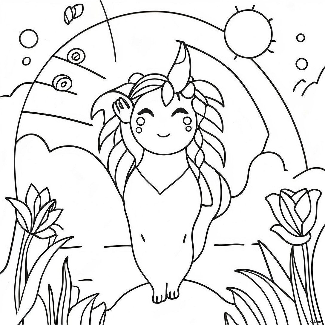 Joyful Summer Solstice Celebration Coloring Page 42552 35251