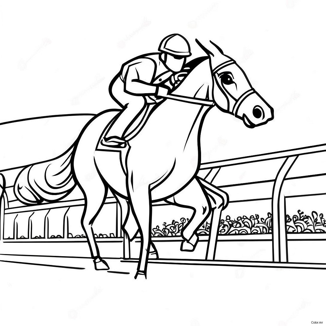 Kentucky Derby Horse Racing Coloring Page 10316 8473