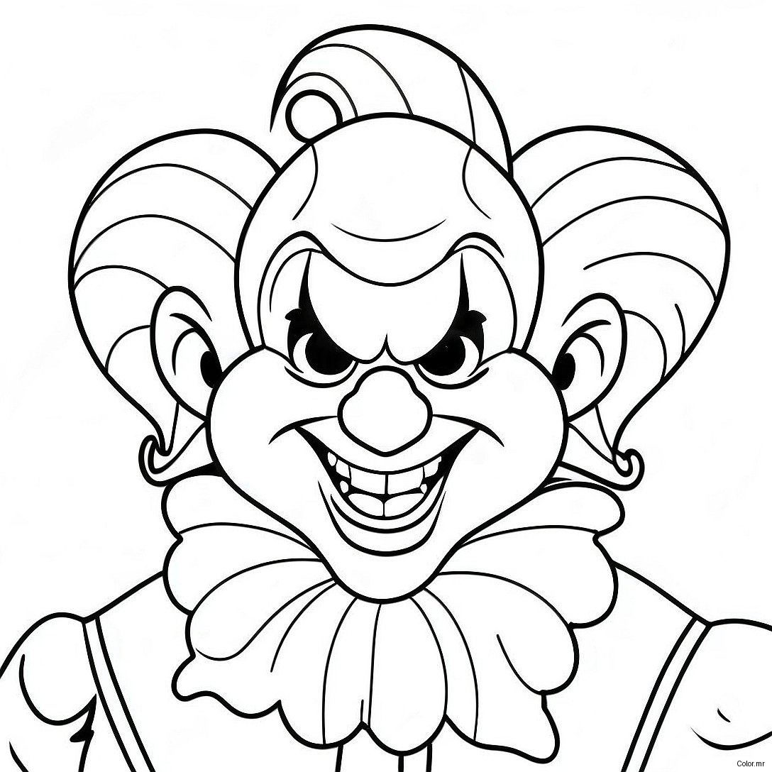 Killer Klowns From Outer Space Coloring Page 17955 15047