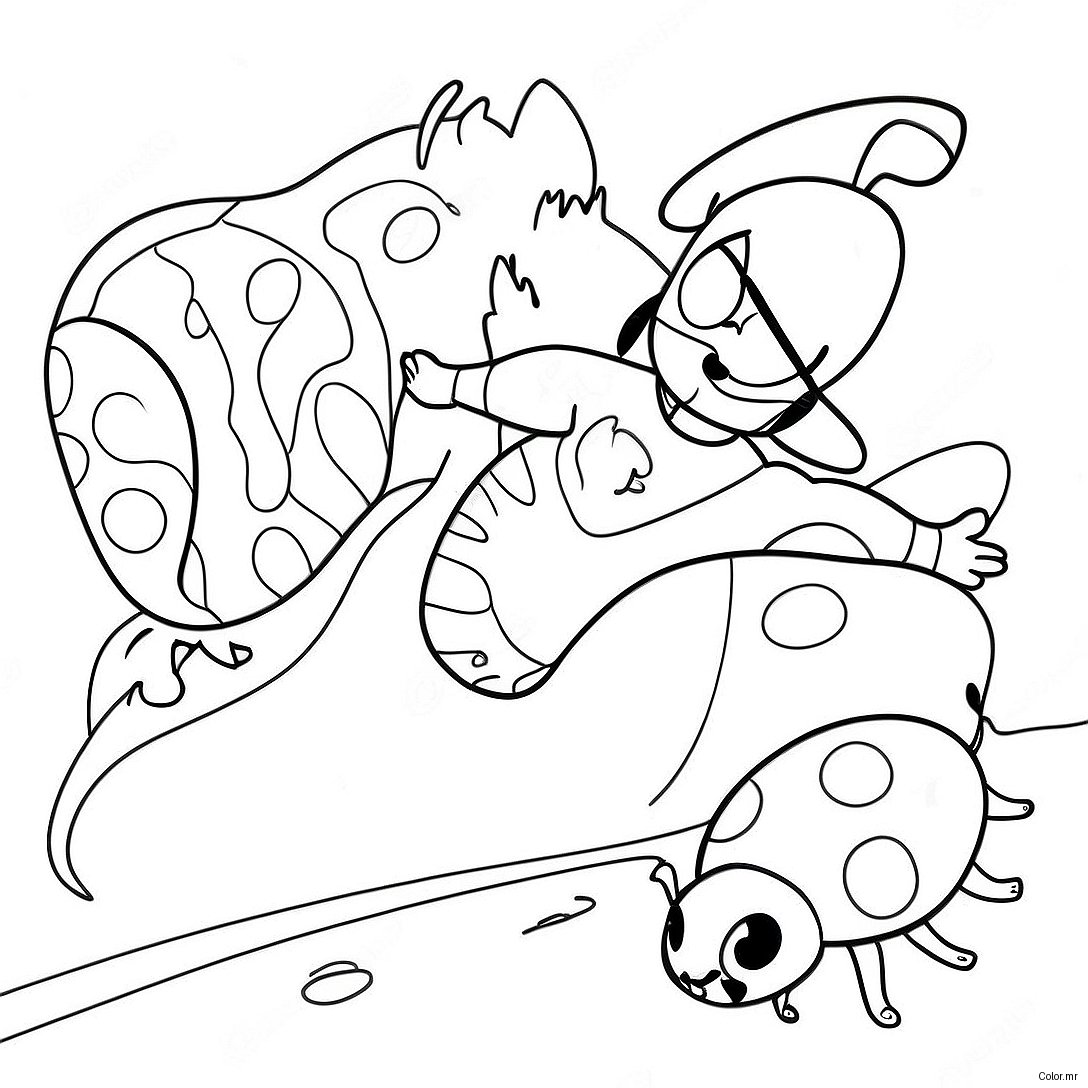 Ladybug And Cat Noir Action Scene Coloring Page 3219 2629