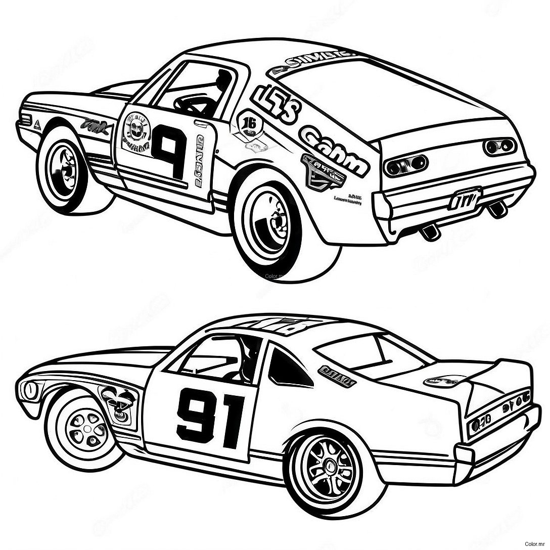 Late Model Dirt Car Racing Coloring Page 58675 48744
