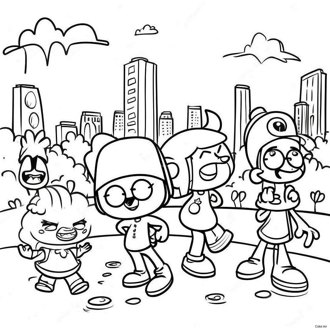 Lively Big City Greens Park Scene Coloring Page 2758 2245