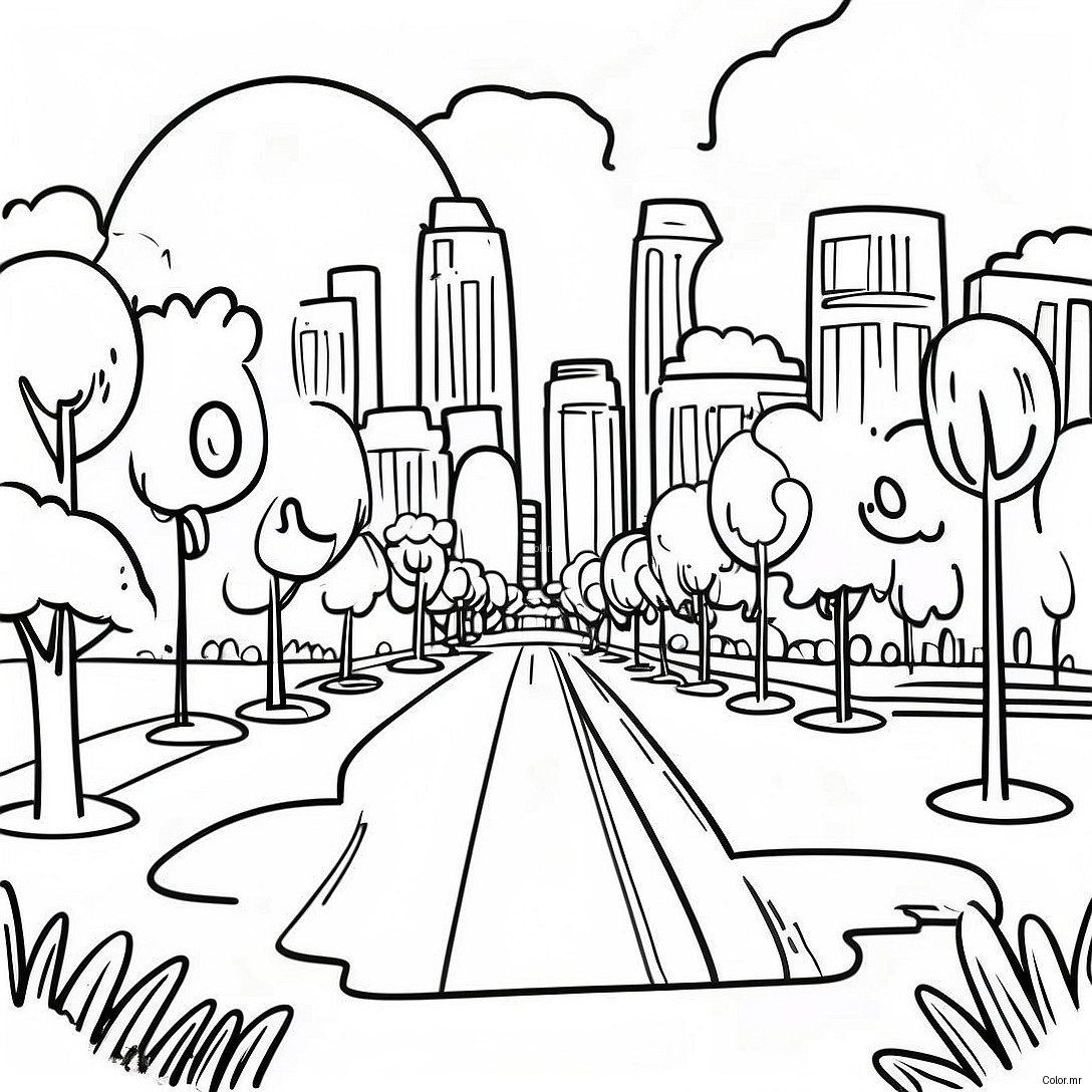 Lively Big City Greens Park Scene Coloring Page 2758 2246