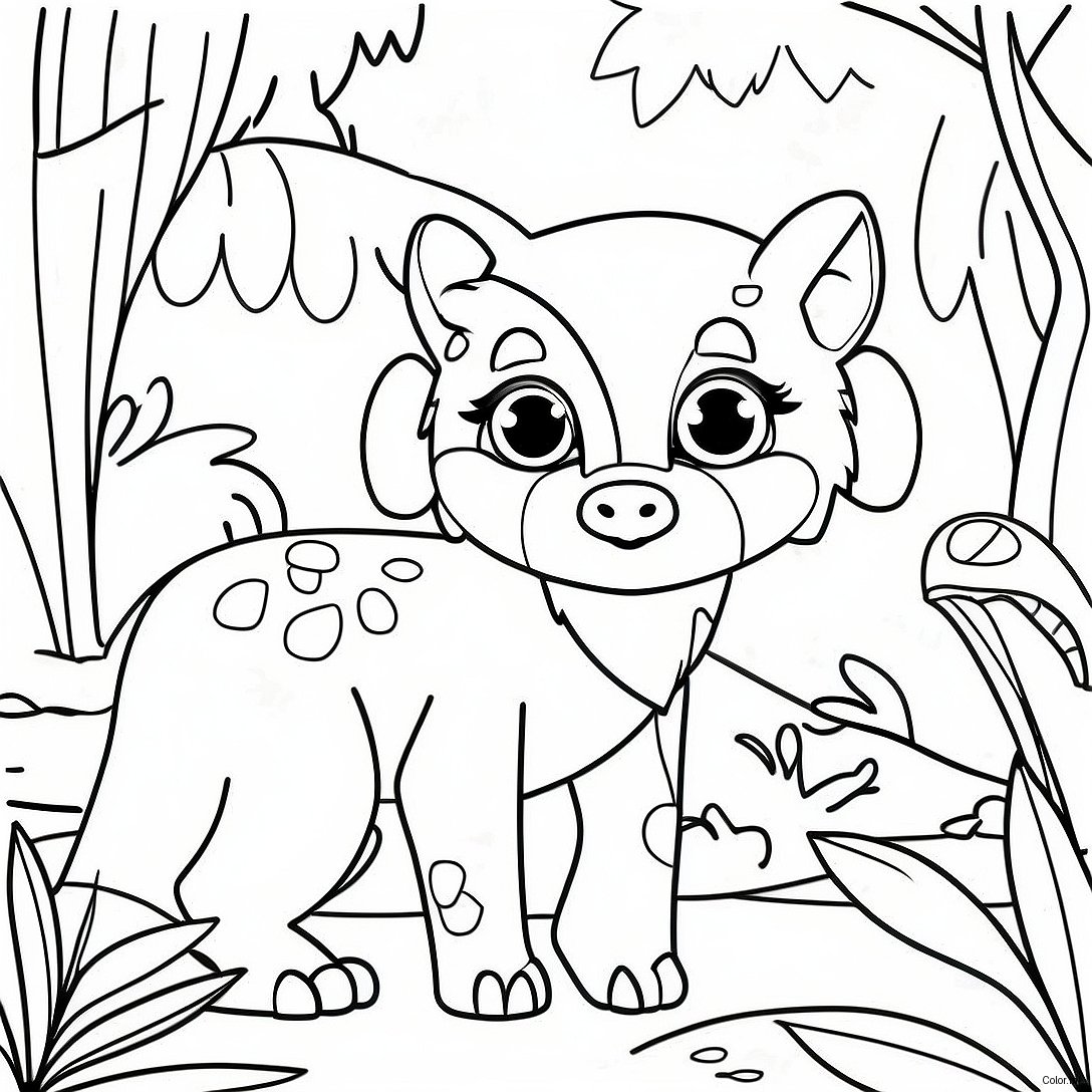 Lush Green Rainforest Animals Coloring Page 30059 27048