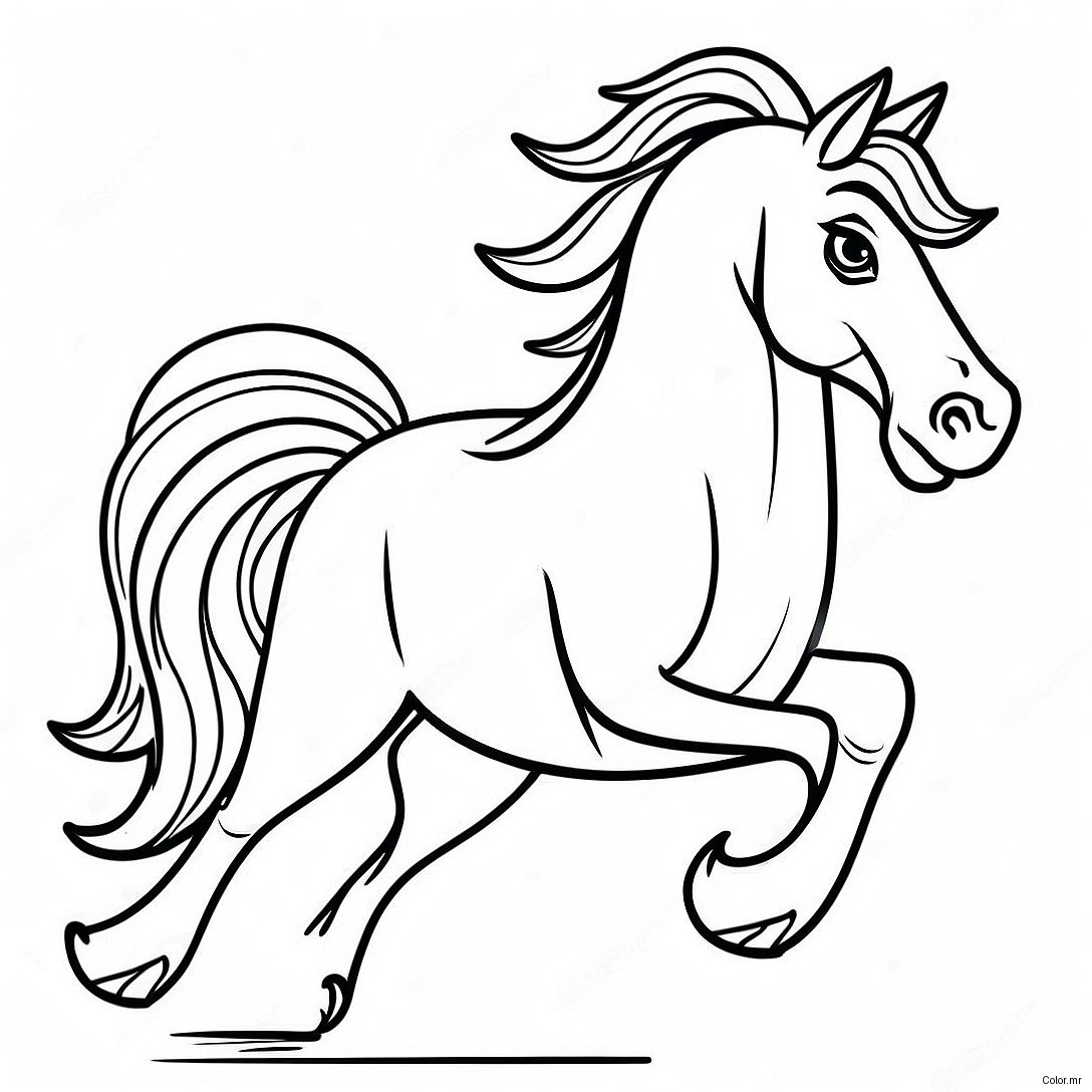 Majestic Clydesdale Horse In Motion Coloring Page 42732 35599