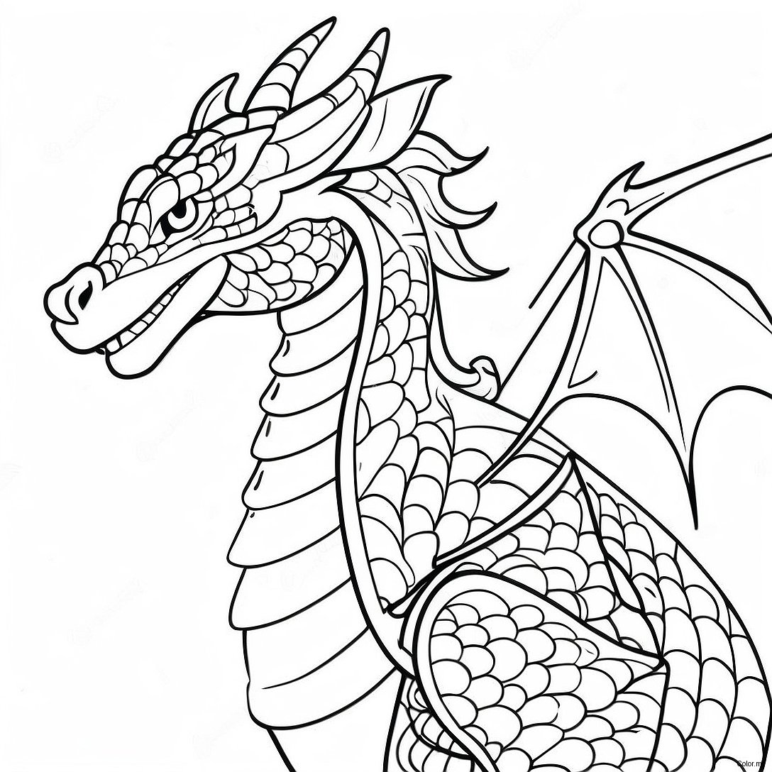 Majestic Dragon Prince In Armor Coloring Page 21253 19615