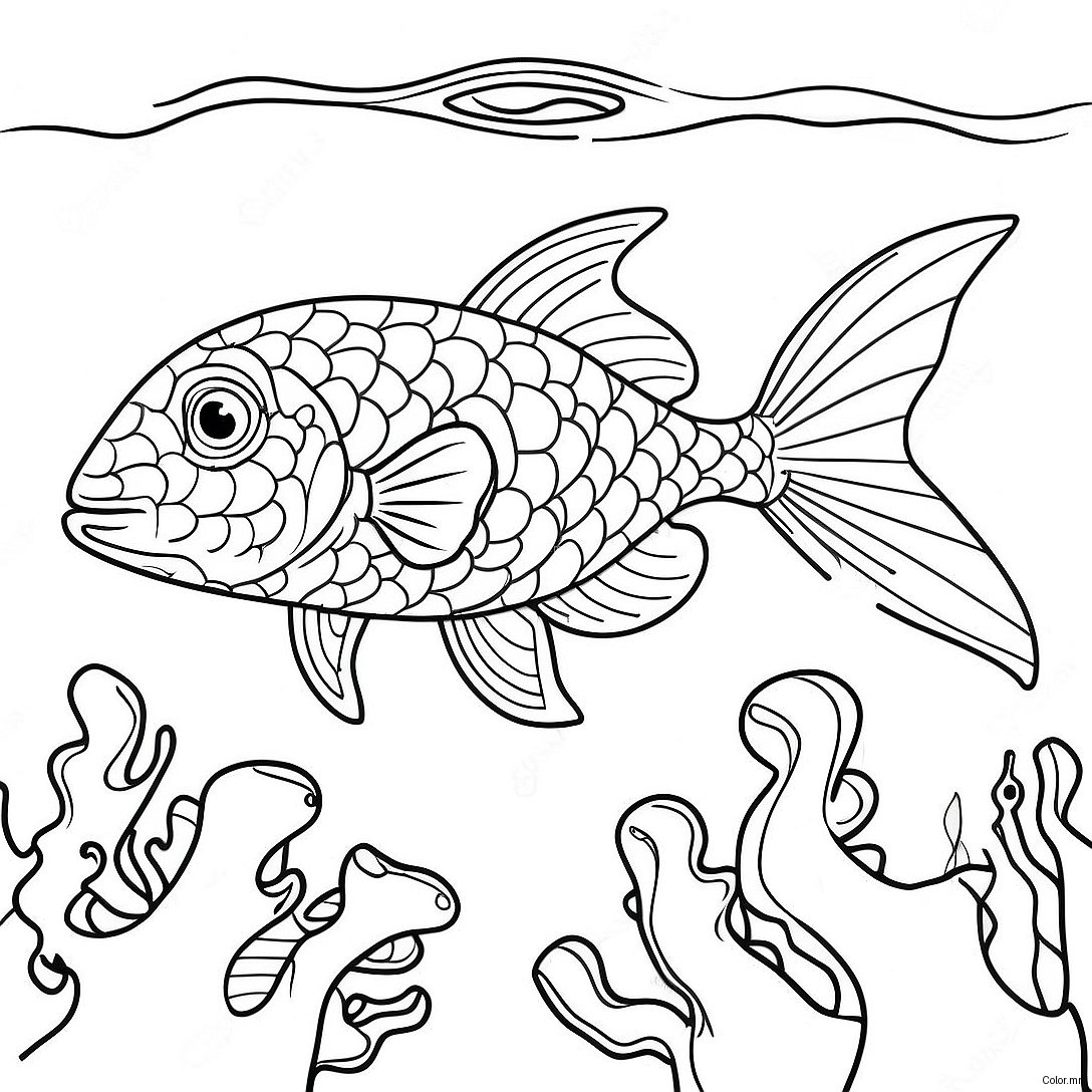 Majestic Seawing Underwater Scene Coloring Page 28927 26158