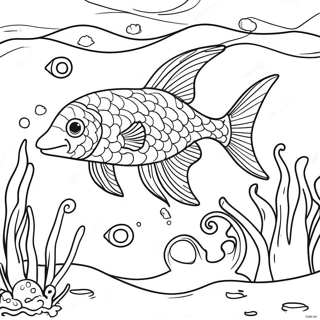 Majestic Seawing Underwater Scene Coloring Page 28927 26160