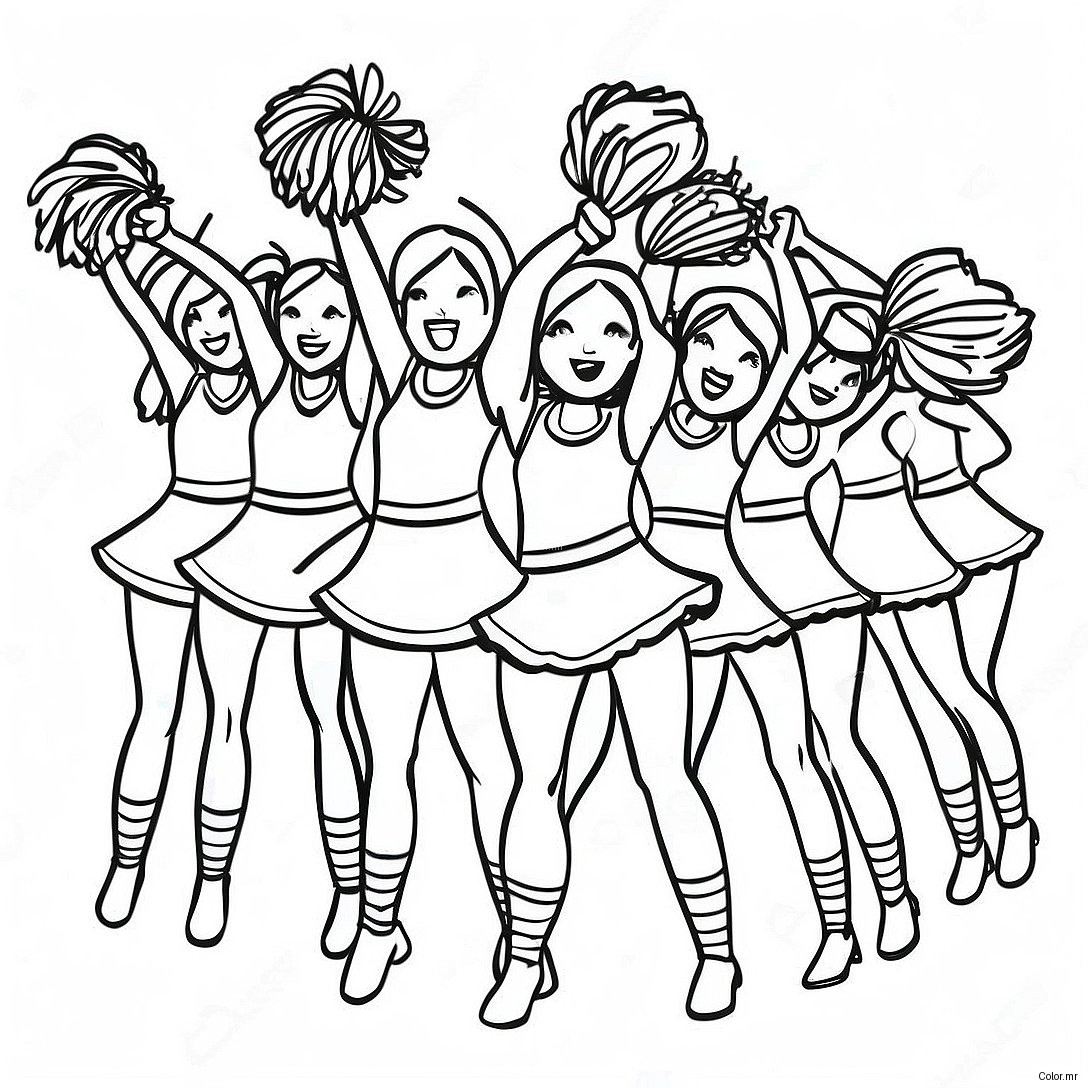 Michigan Wolverines Cheerleaders Coloring Page 13669 11330