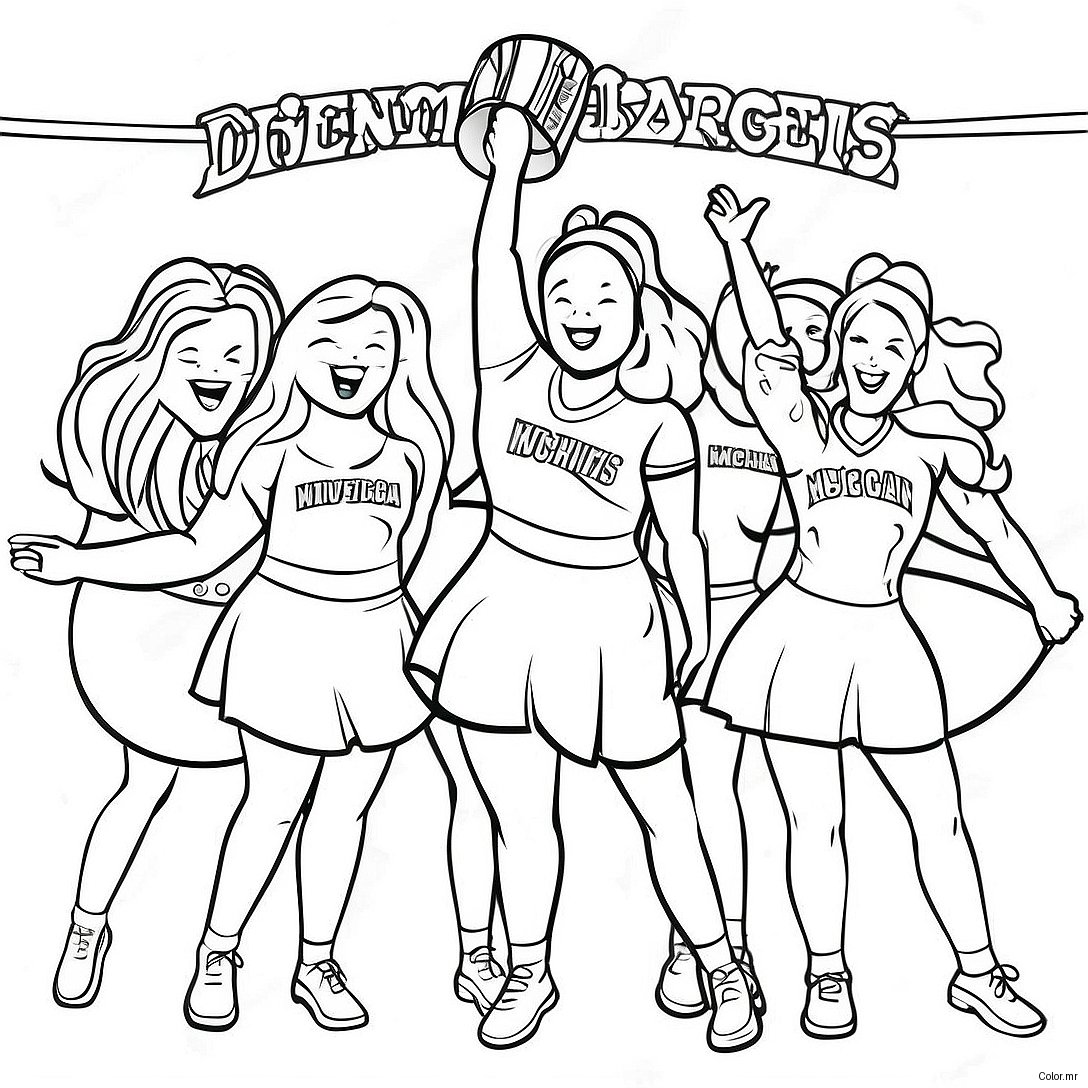 Michigan Wolverines Cheerleaders Coloring Page 13669 11331