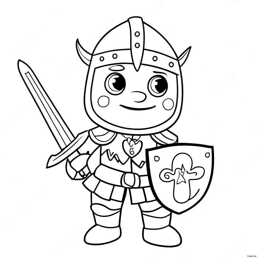 Mike The Knight With Sparkling Armor Coloring Page 70854 58565
