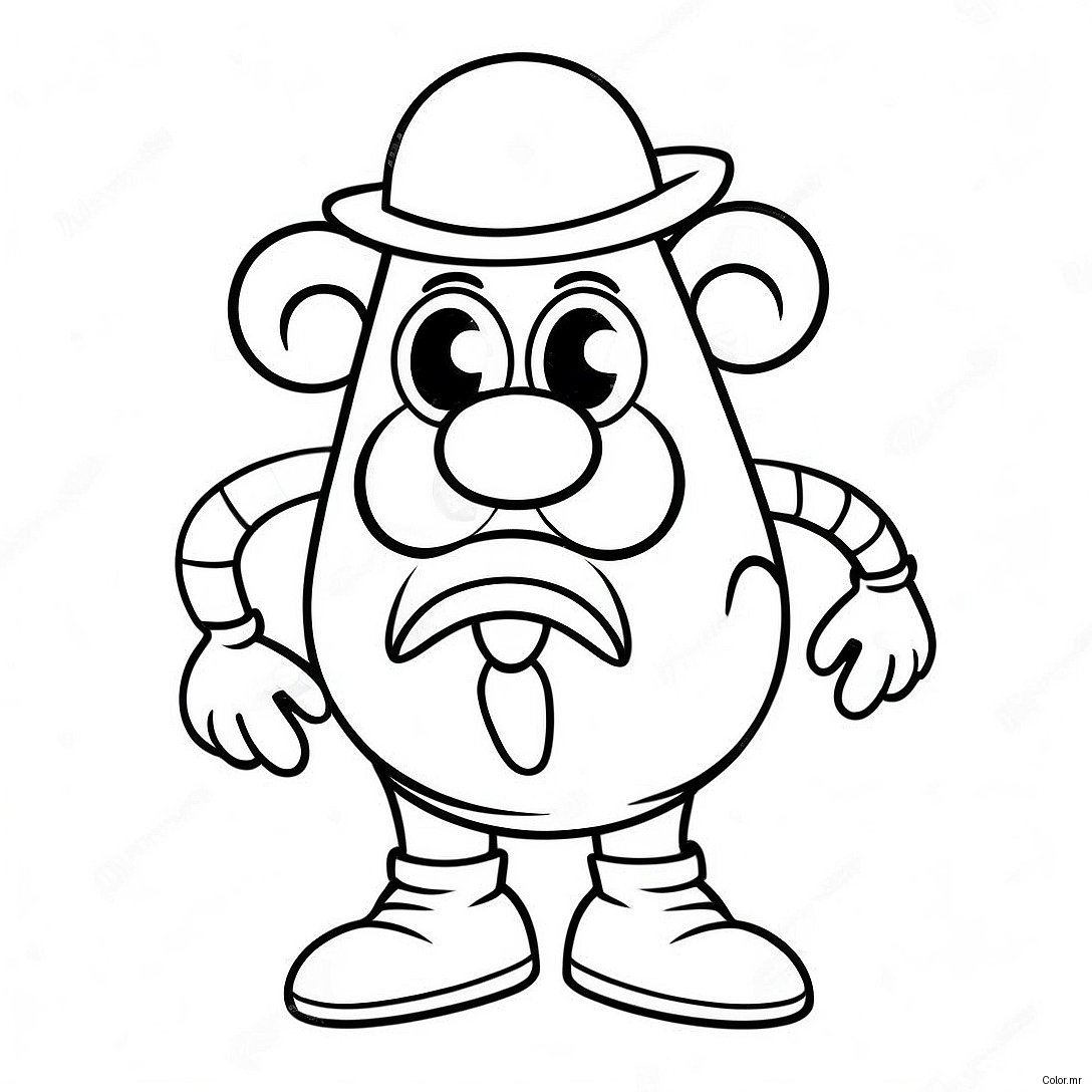 Mr Potato Head With Funny Accessories Coloring Page 55302 46011
