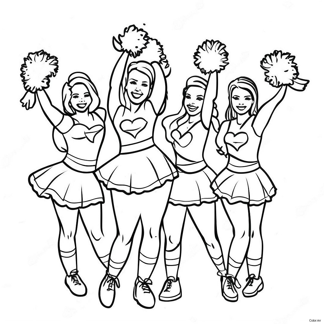 New England Patriots Cheerleaders Coloring Page 9997 8222