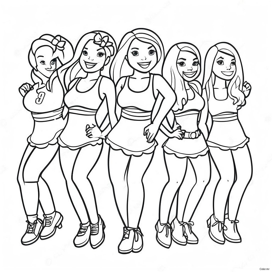 New England Patriots Cheerleaders Coloring Page 9997 8223