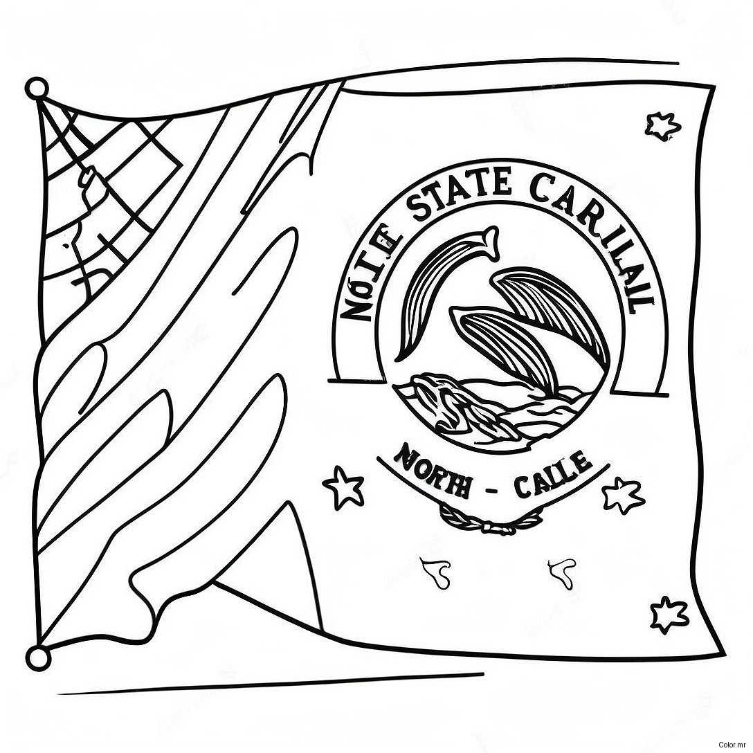 North Carolina State Flag Coloring Page 47423 39446