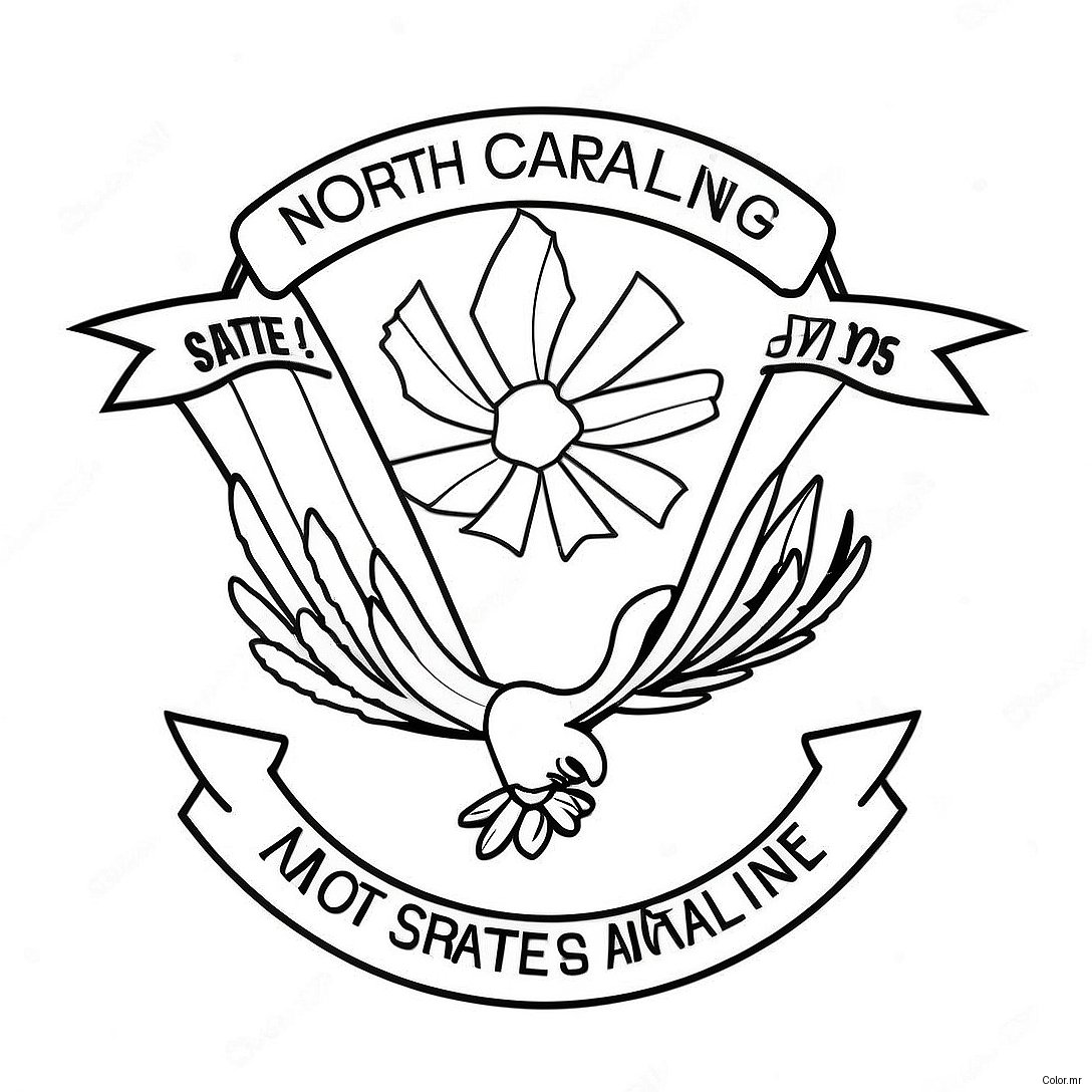 North Carolina State Flag Coloring Page 47423 39448