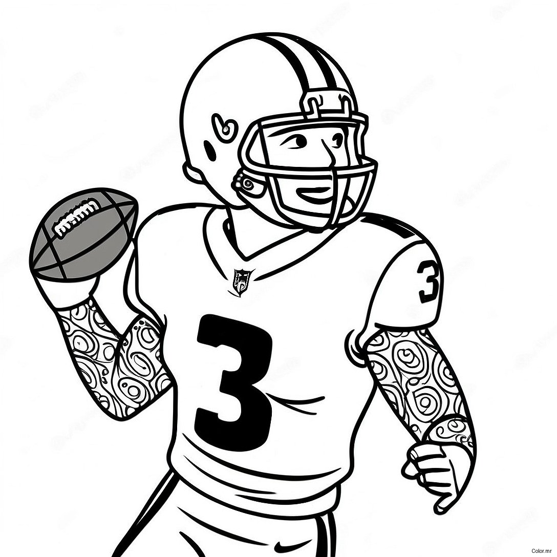 Odell Beckham Jr Catching A Football Coloring Page 25626 23583