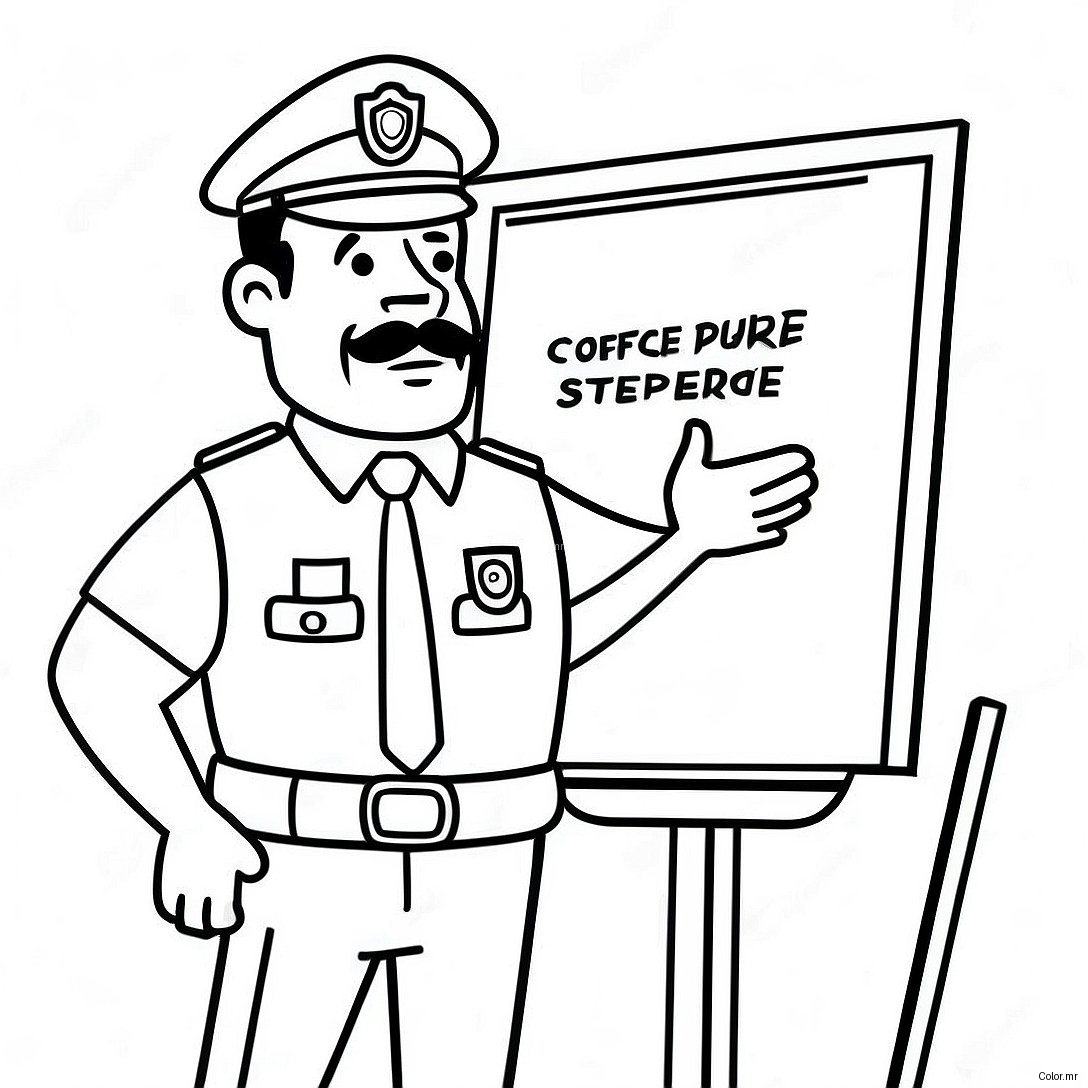 Officer Buckle Giving A Safety Speech Coloring Page 71604 59167