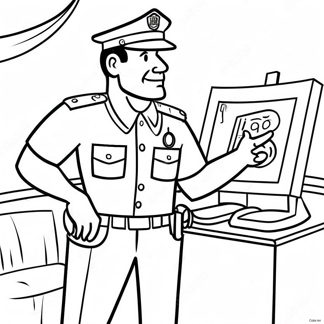 Officer Buckle Giving A Safety Speech Coloring Page 71604 59168
