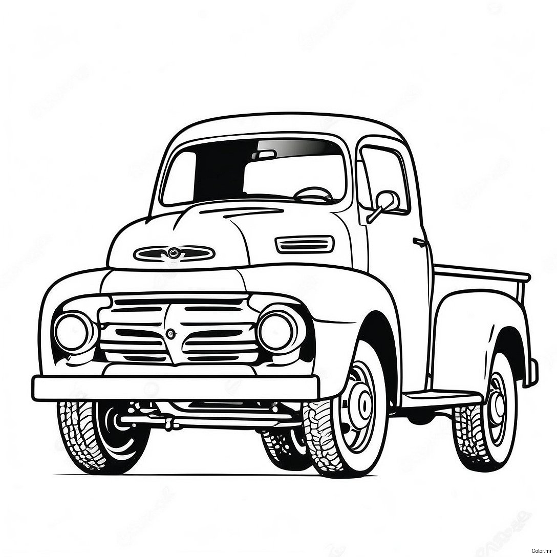 Pagina Para Colorear Camion Ford Vintage 5885 4701