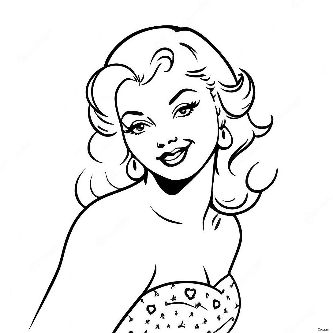 Pagina Para Colorear Chica Pin Up Vintage 50335 41969