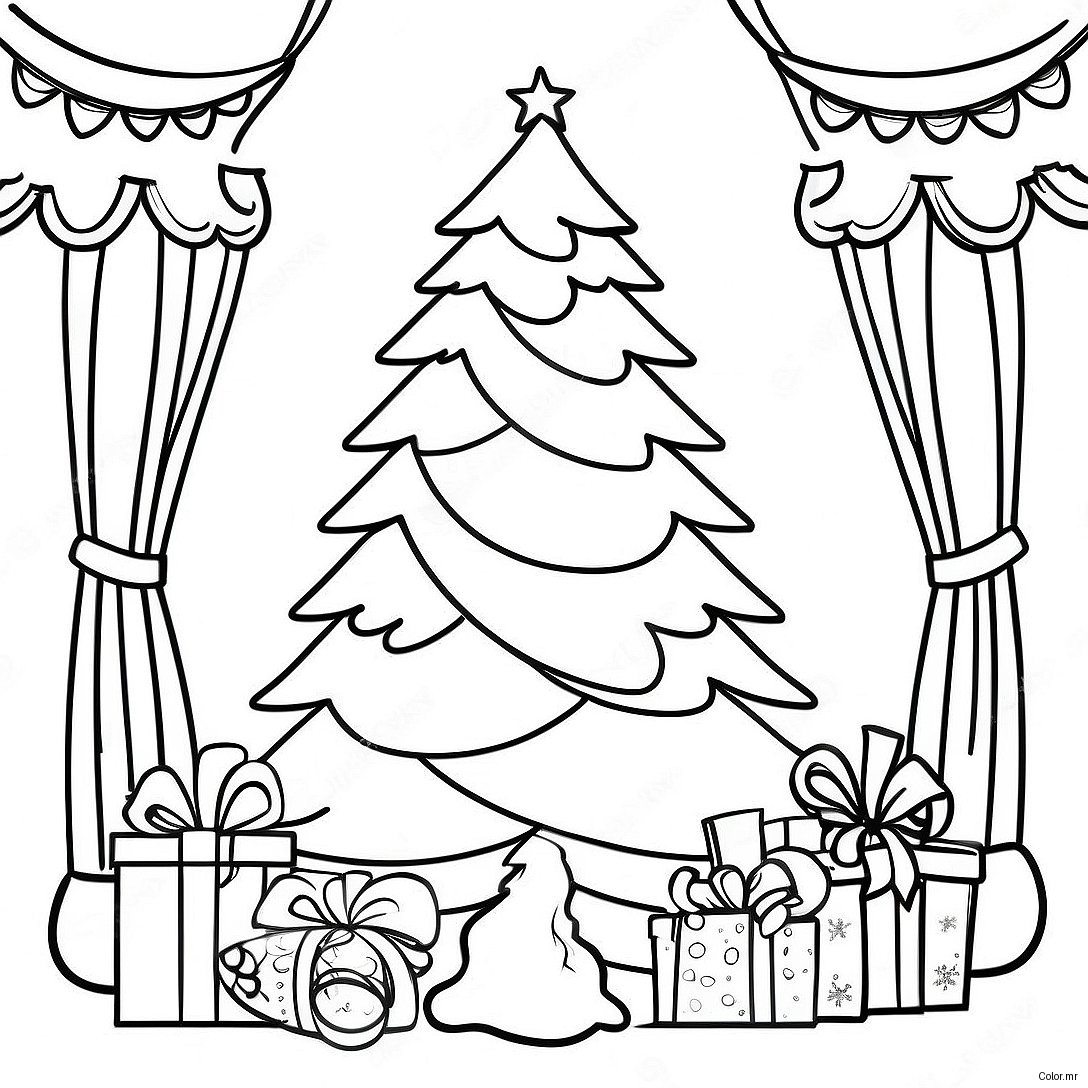 Pagina Para Colorear De Arbol De Navidad Vintage 10607 8697