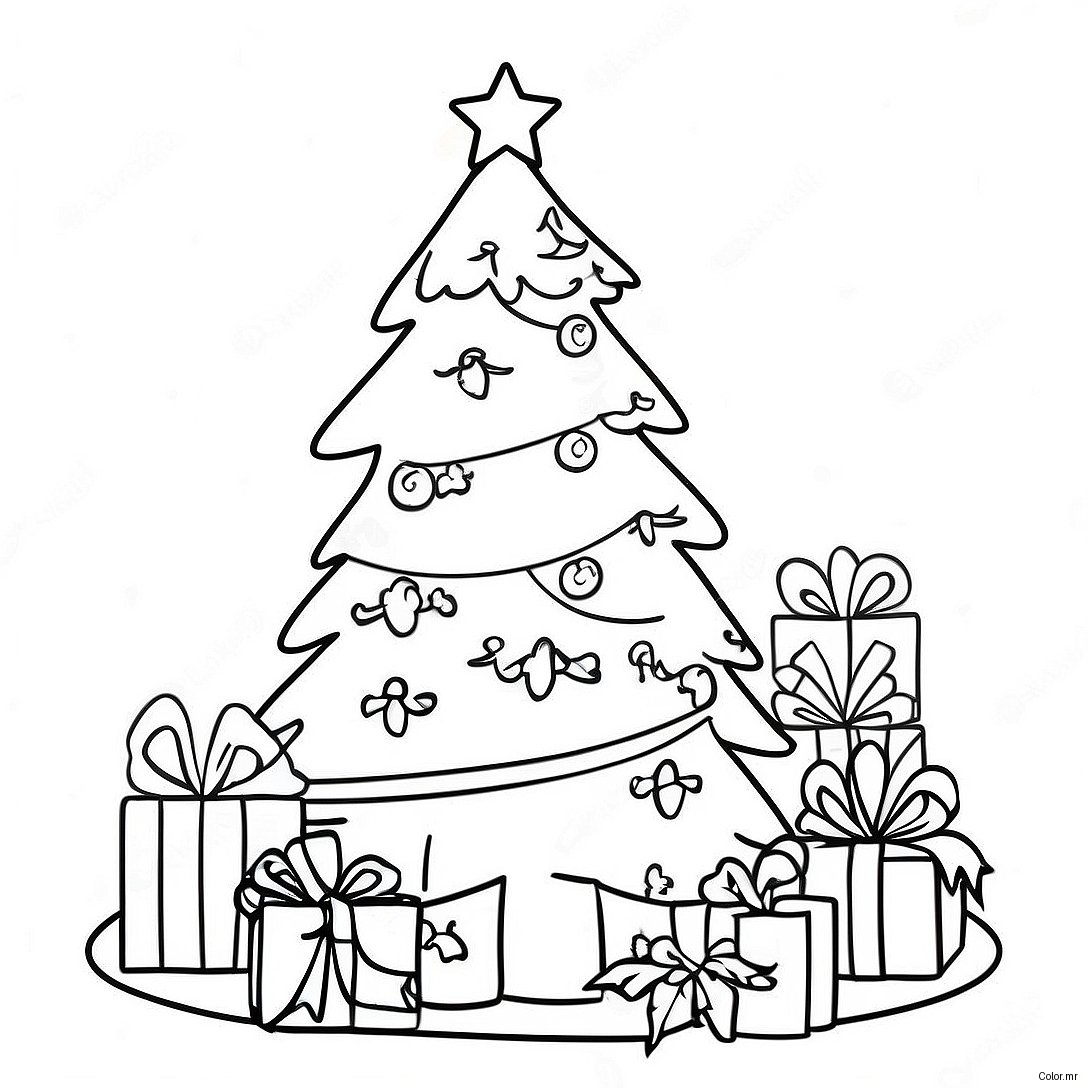 Pagina Para Colorear De Arbol De Navidad Vintage 10607 8700