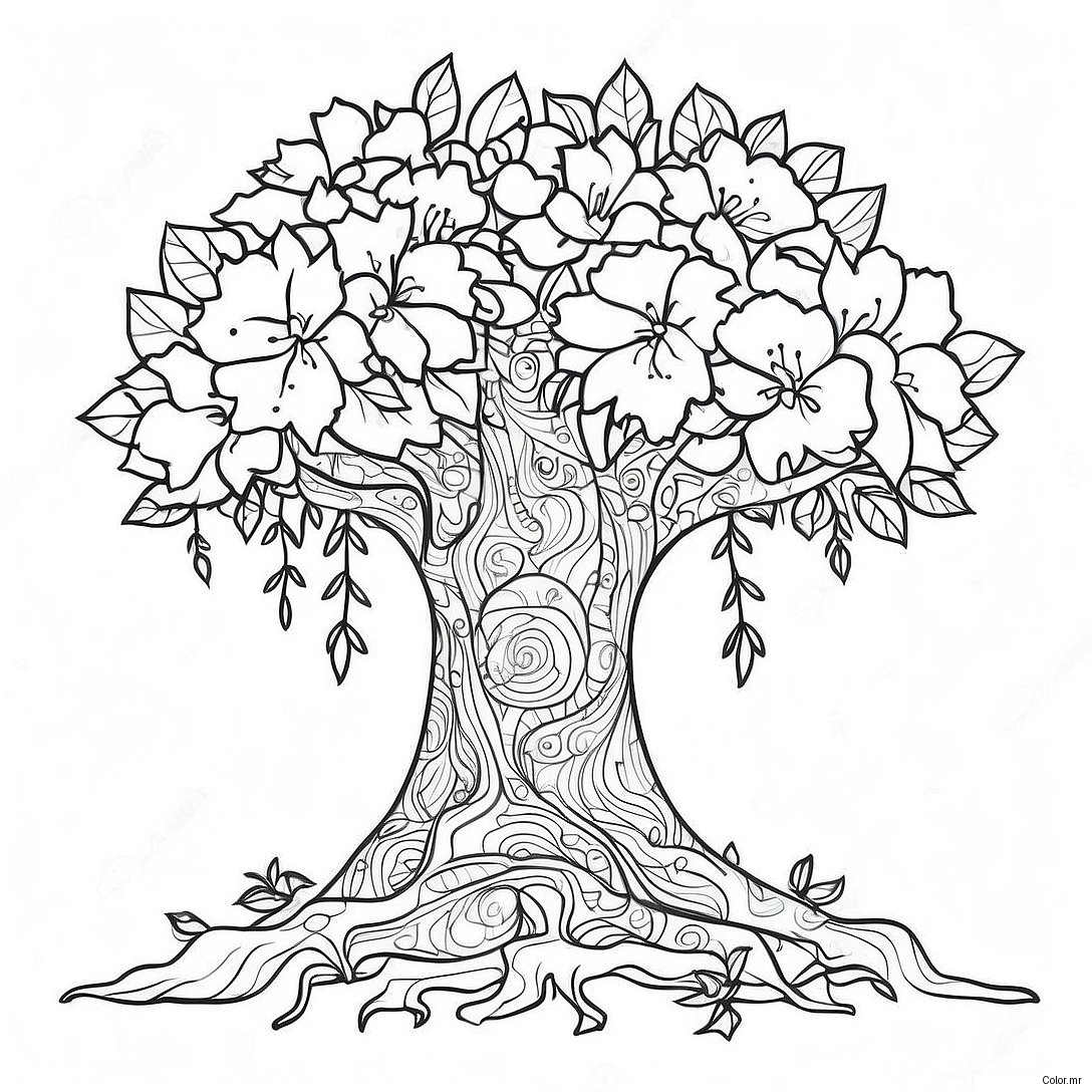 Pagina Para Colorear De Arbol Realista 61966 51361