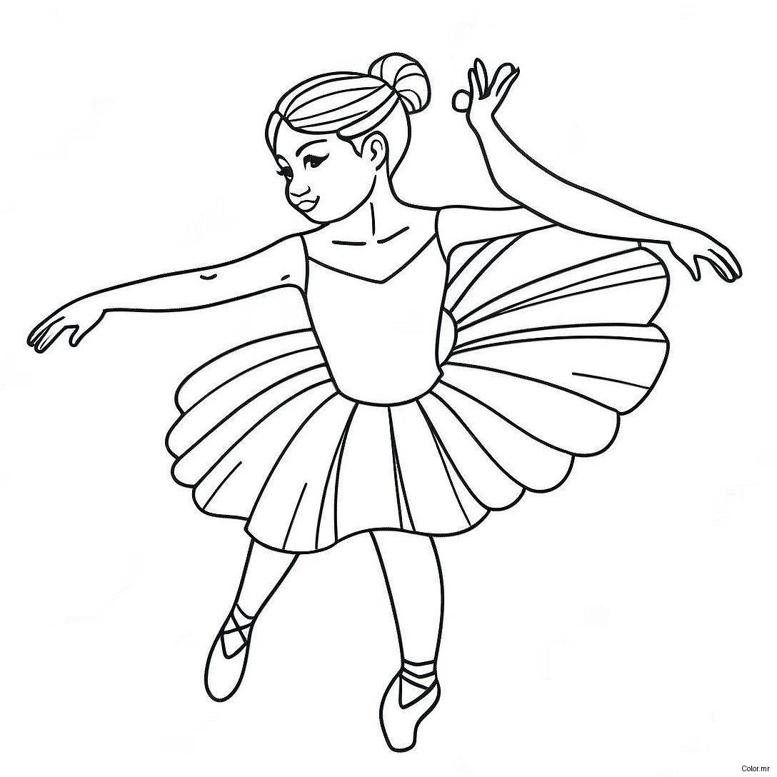 Pagina Para Colorear De Bailarina Realista 12567 10458
