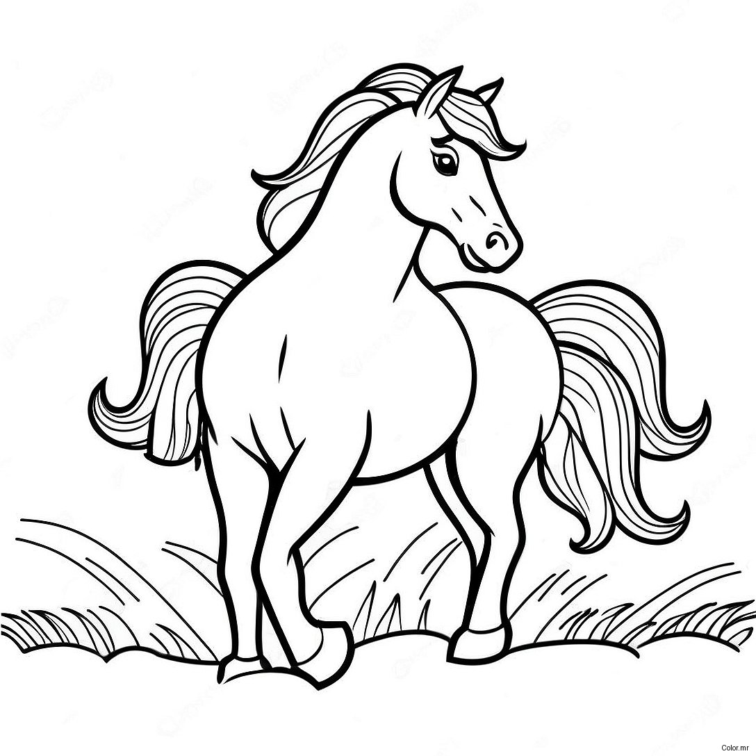 Pagina Para Colorear De Caballo Salvaje Realista Galopando 3669 2980