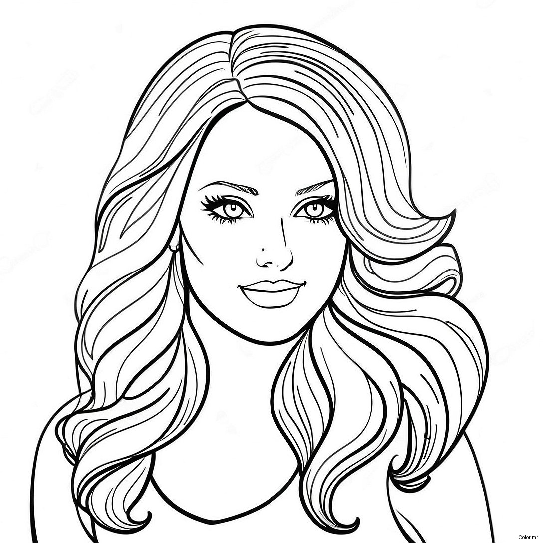 Pagina Para Colorear De Cabello Realista 34022 18079