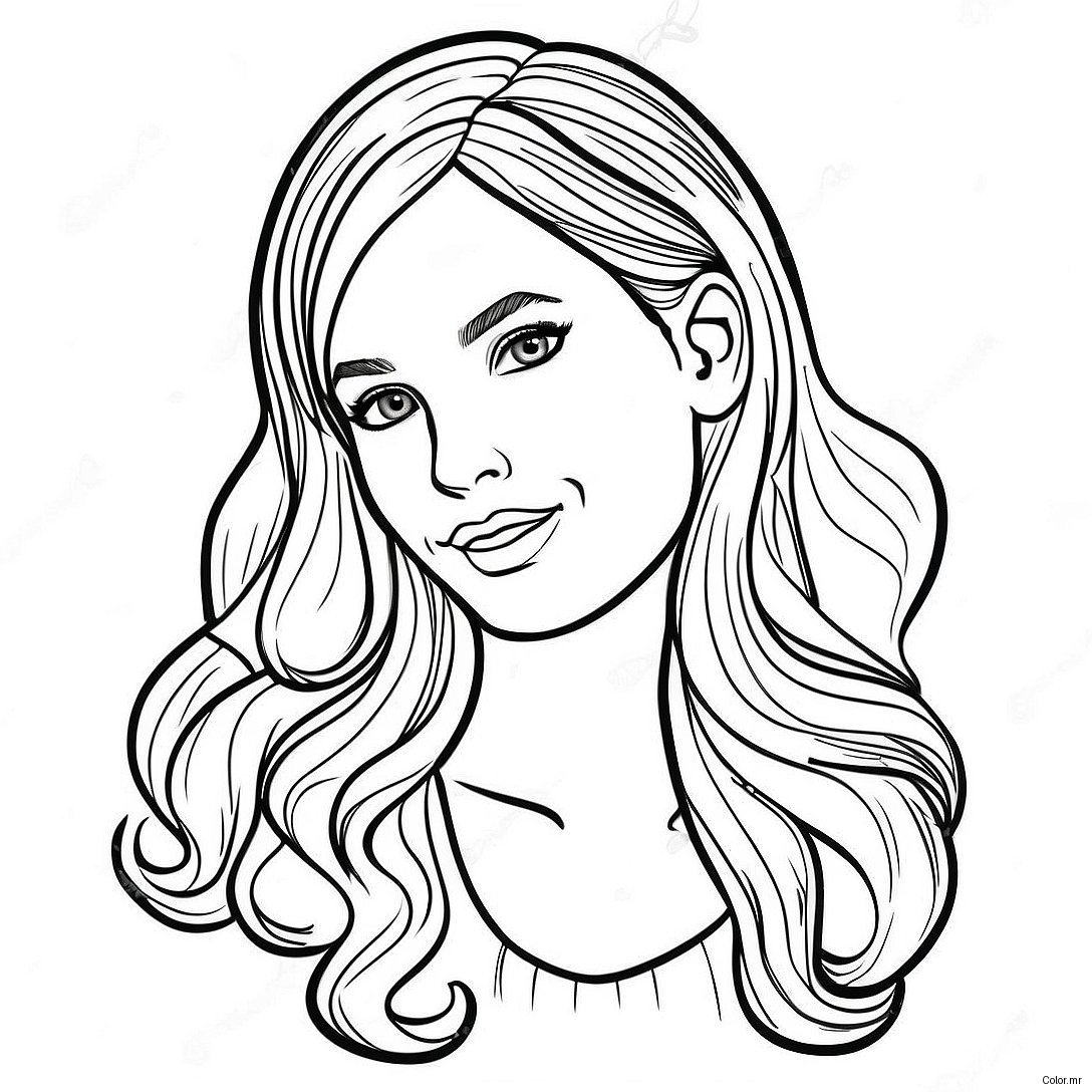 Pagina Para Colorear De Cabello Realista 34022 18080