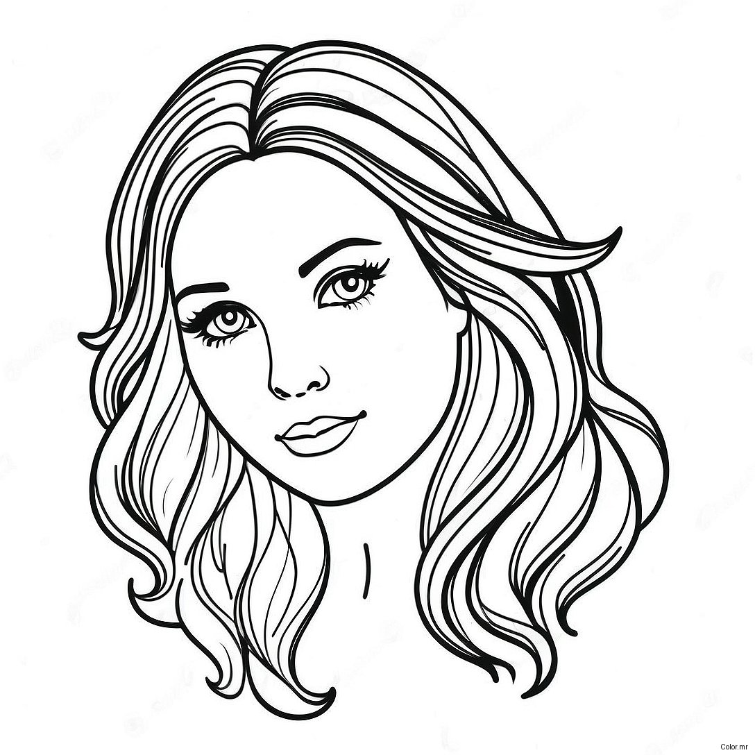 Pagina Para Colorear De Cabello Realista 34022 28277