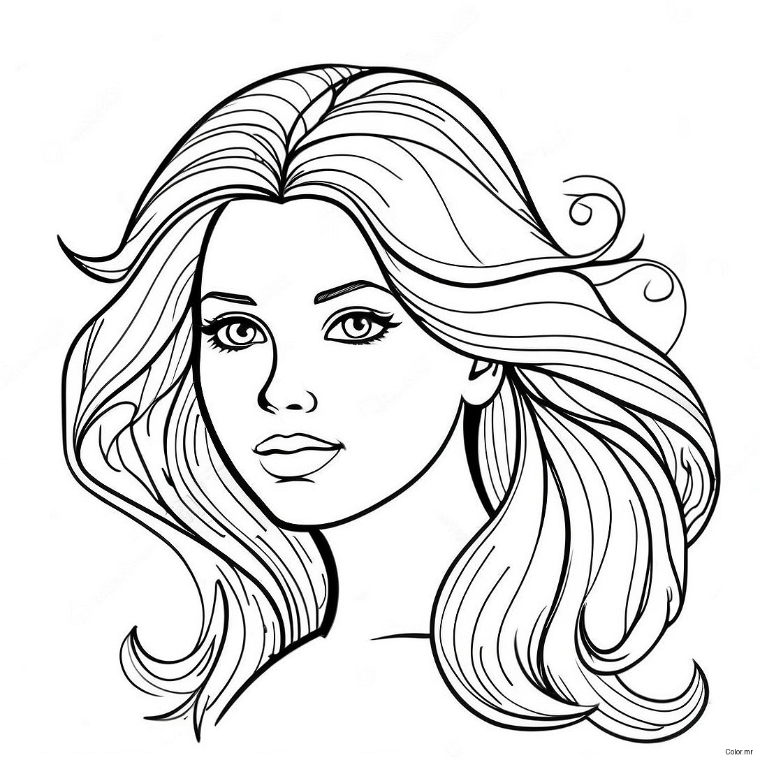 Pagina Para Colorear De Cabello Realista 34022 28279