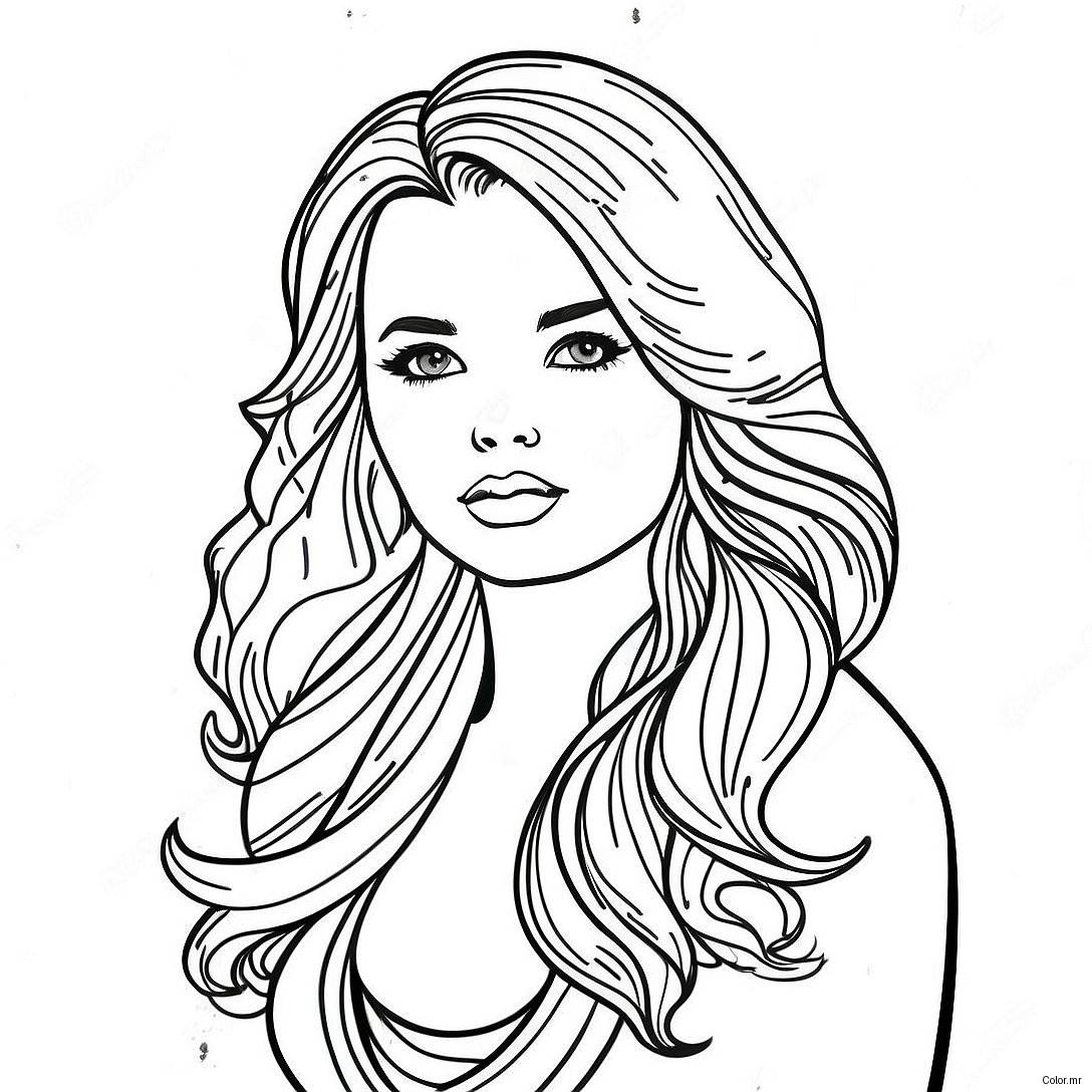 Pagina Para Colorear De Cabello Realista 34022 28280
