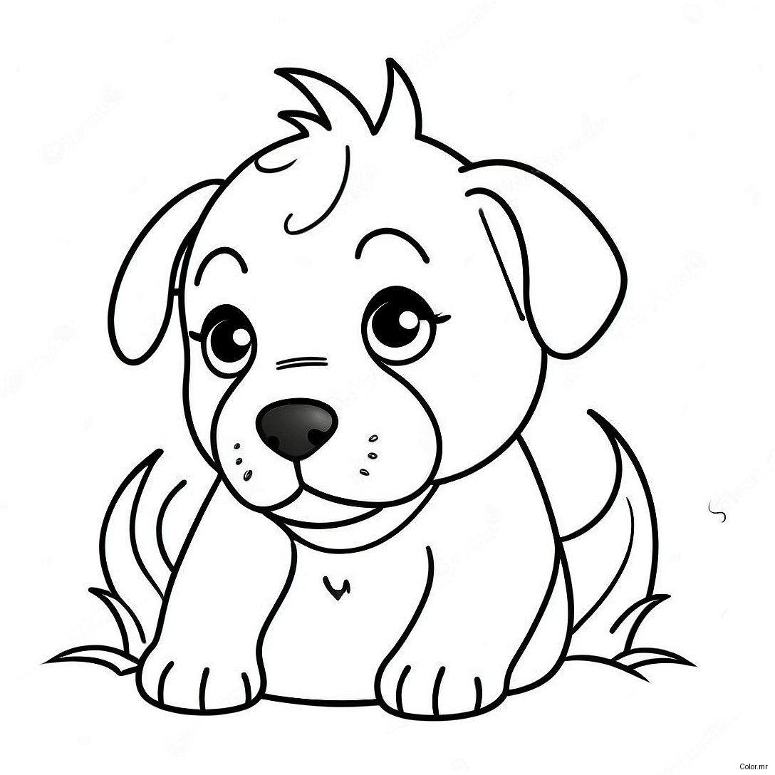 Pagina Para Colorear De Cachorro Realista Facil 14128 11704